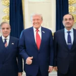 President Trump with Pakistani PM Shehbaz Sharif and Pakistani COAS Syed Asim Munir