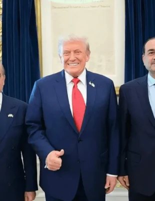 President Trump with Pakistani PM Shehbaz Sharif and Pakistani COAS Syed Asim Munir